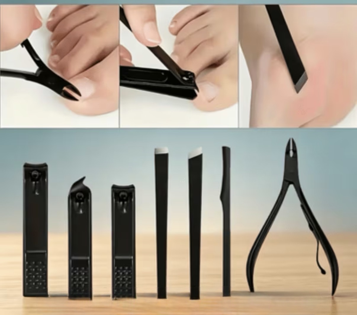 Premium 18 /24-delige Manicure & Pedicure Set – Luxe Nagelverzorgingsset in Reisetui | RVS Nagelknipper Set Zwart - Afbeelding 2